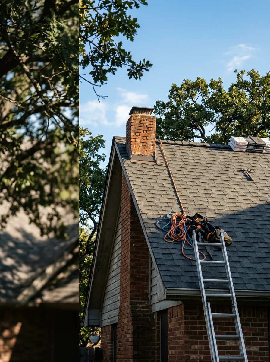 Professional crew member working on a Weatherford property with skill and attention.